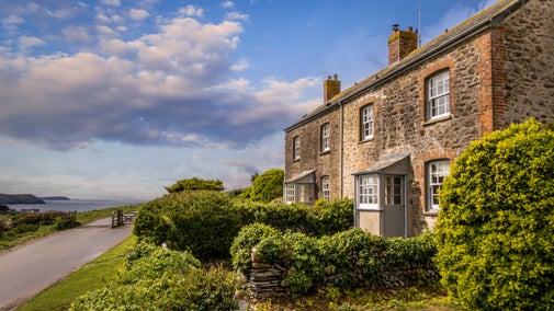 The exterior of Pentireglaze West and East Cottages, Cornwall
